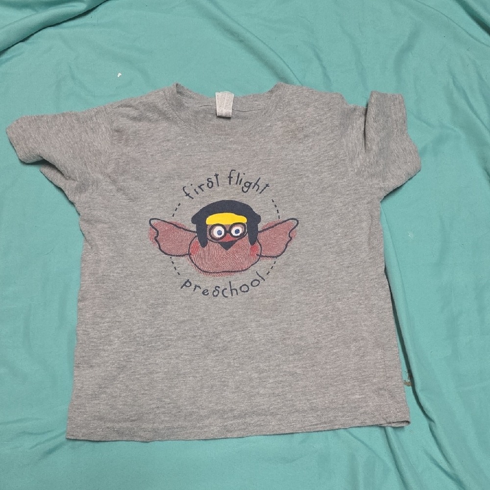 Rabbit Skins Gray Kids T-Shirt with Preschool Graphic